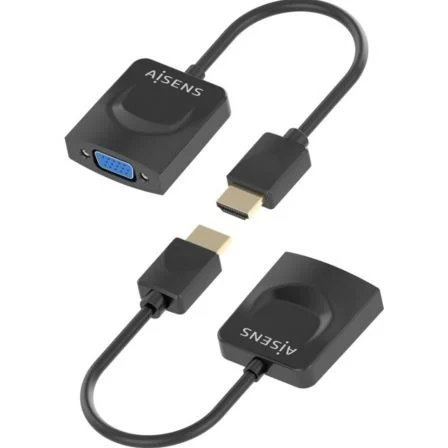 Aisens Conversor HDMI Macho a SVGA Hembra Negro 15cm